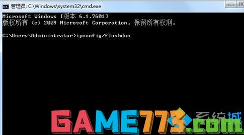 输入ipconfig/flushdns