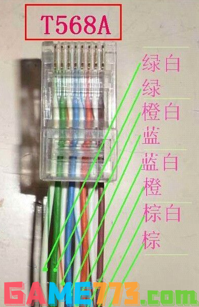 电脑网线颜色连接顺序是什么