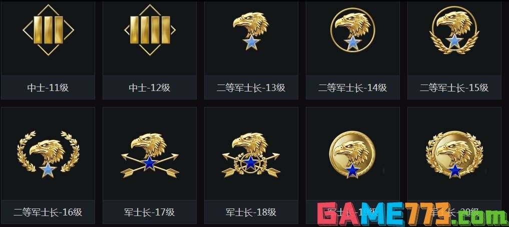 csgo军衔等级表 40个军衔等级一览