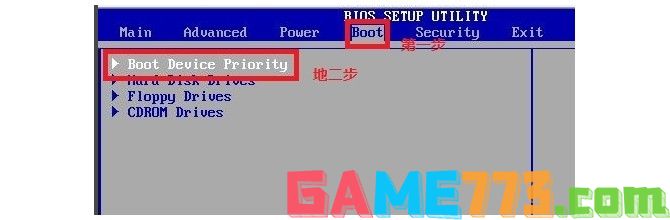 i-光盘装win7系统：设置BOOT Device Priority