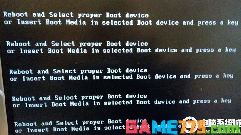 开机出现reboot and select proper boot device.jpg
