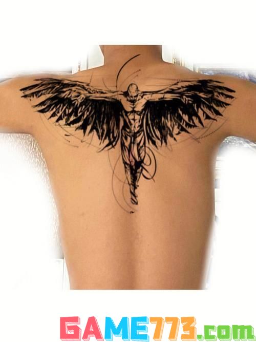 堕落天使纹身图片:堕落天使纹身：黑暗与诱惑的艺术呈现