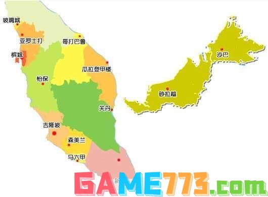 马来西亚地图中文版: 马来西亚地图中文版：探索东南亚的热带天堂