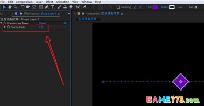 ae定格动画怎么做