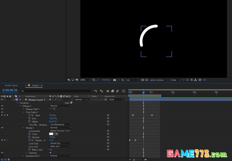 AE怎么制作生长成曲线的动画效果