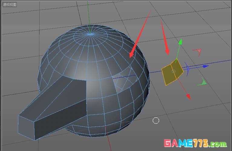 Cinema 4D怎么使用断开连接抠出模型中的一个面